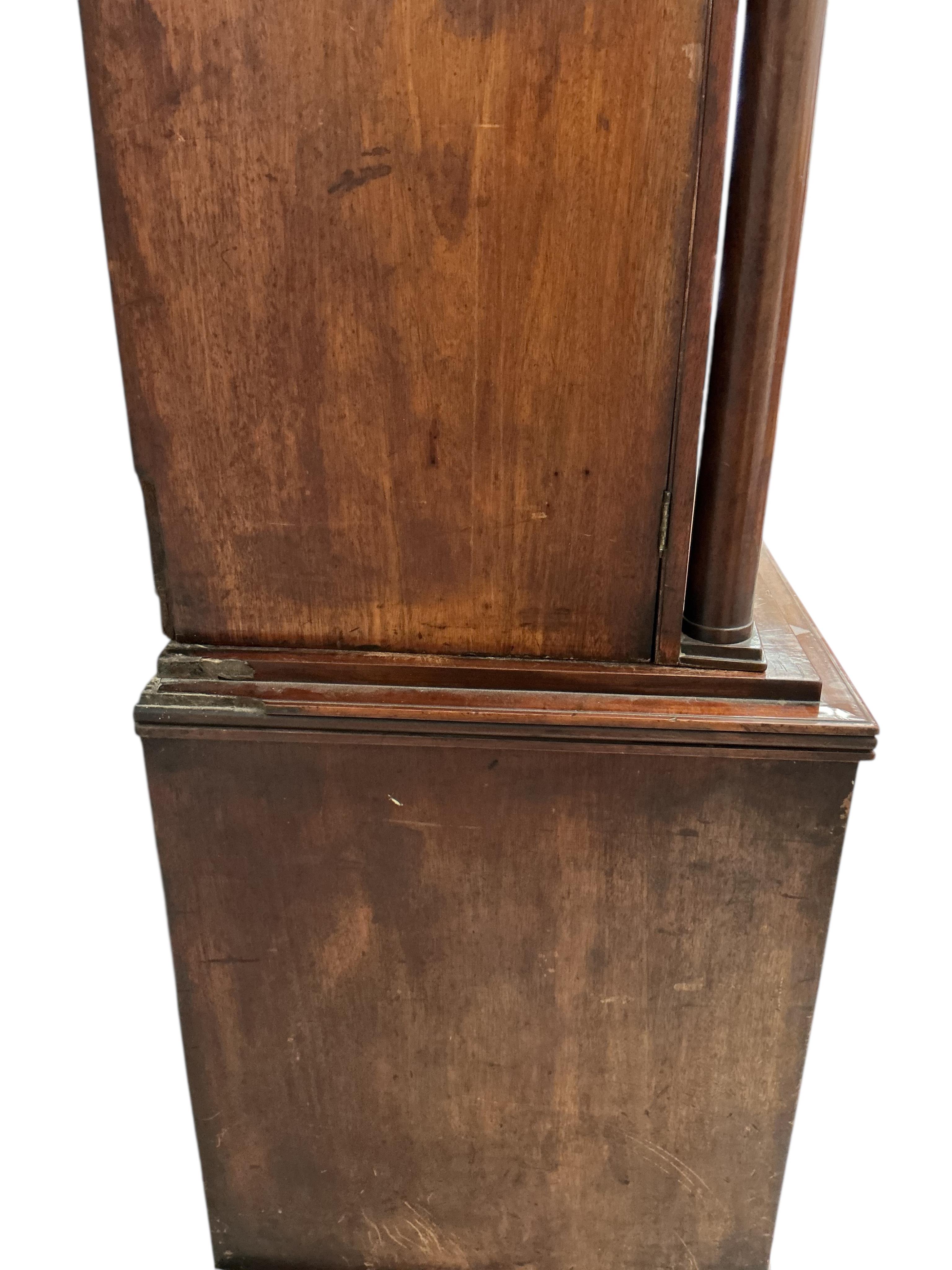 An early Victorian mahogany linen press, width 136cm, depth 62cm, height 211cm